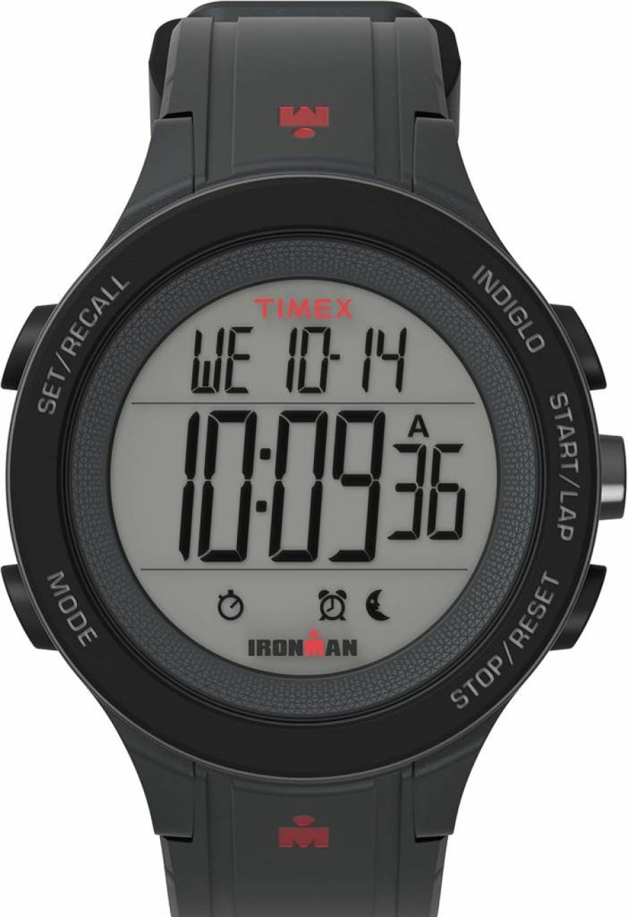 Timex Men's Ironman Triathlon T200 42mm Digital Sports Watch with Resin Strap