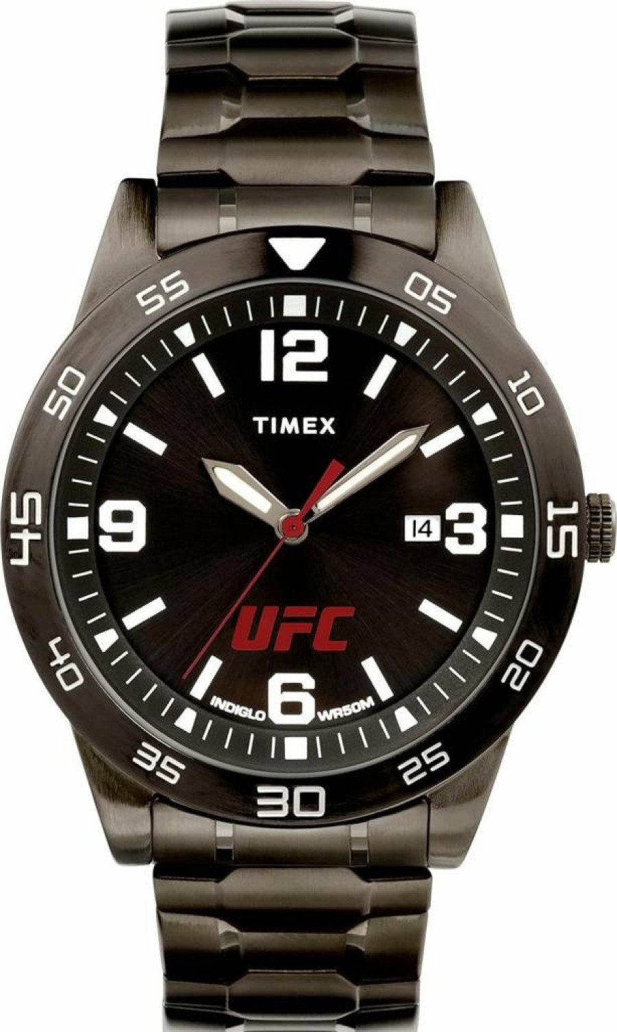 Timex UFC Men's Legend 42mm Stainless Steel Watch with Leather Strap