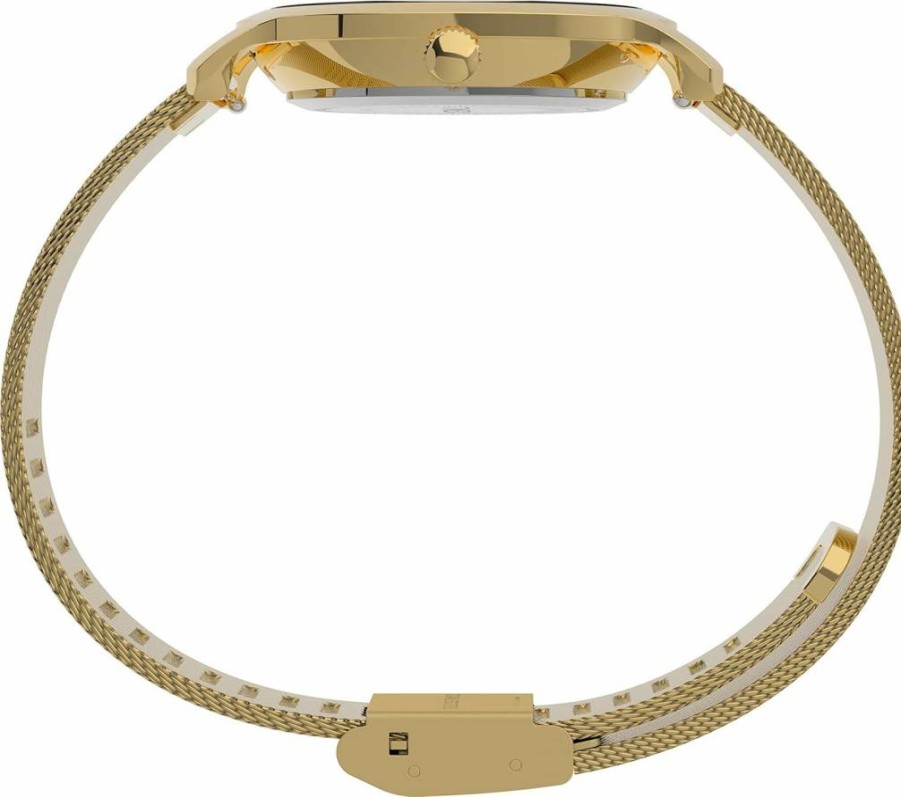 Timex Women's Celestial 31mm Gold-Tone Watch with Blue Dial and Bracelet