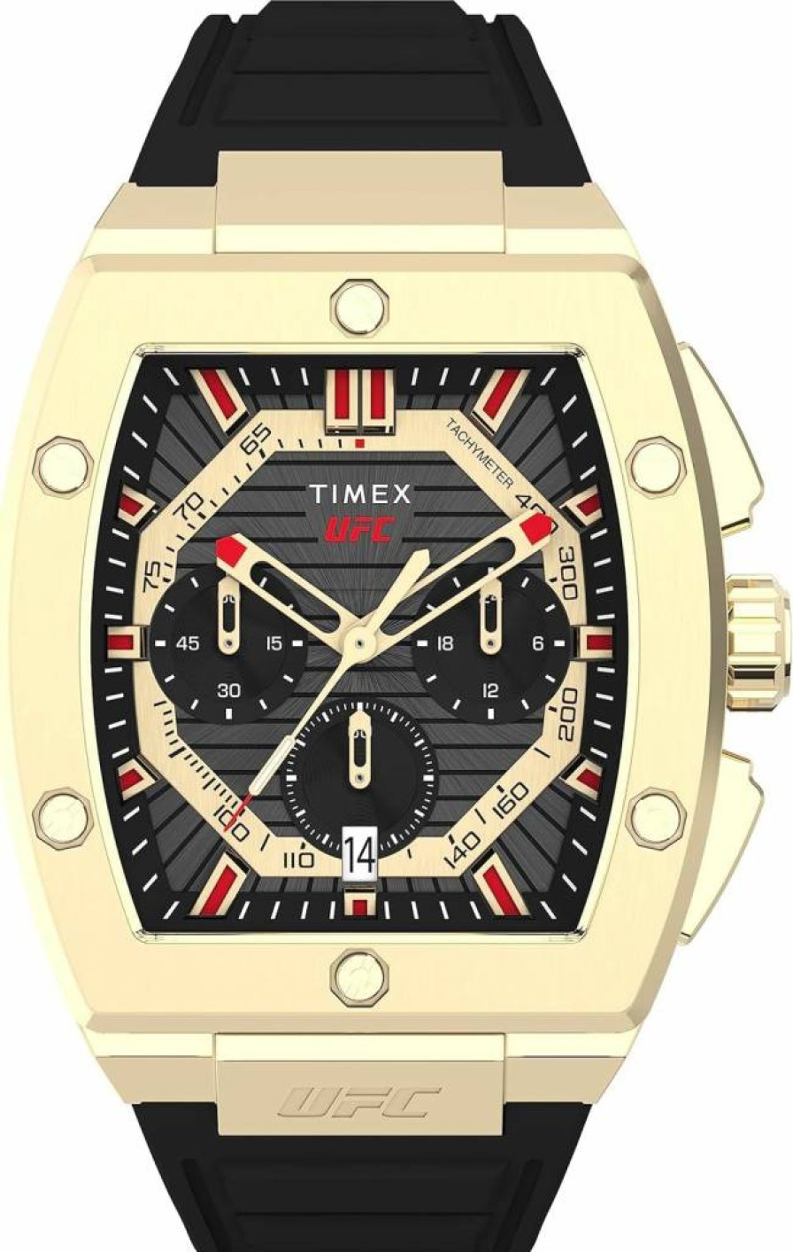 Timex UFC Men's Beast 51mm Stainless Steel Black Resin Strap Sports Watch