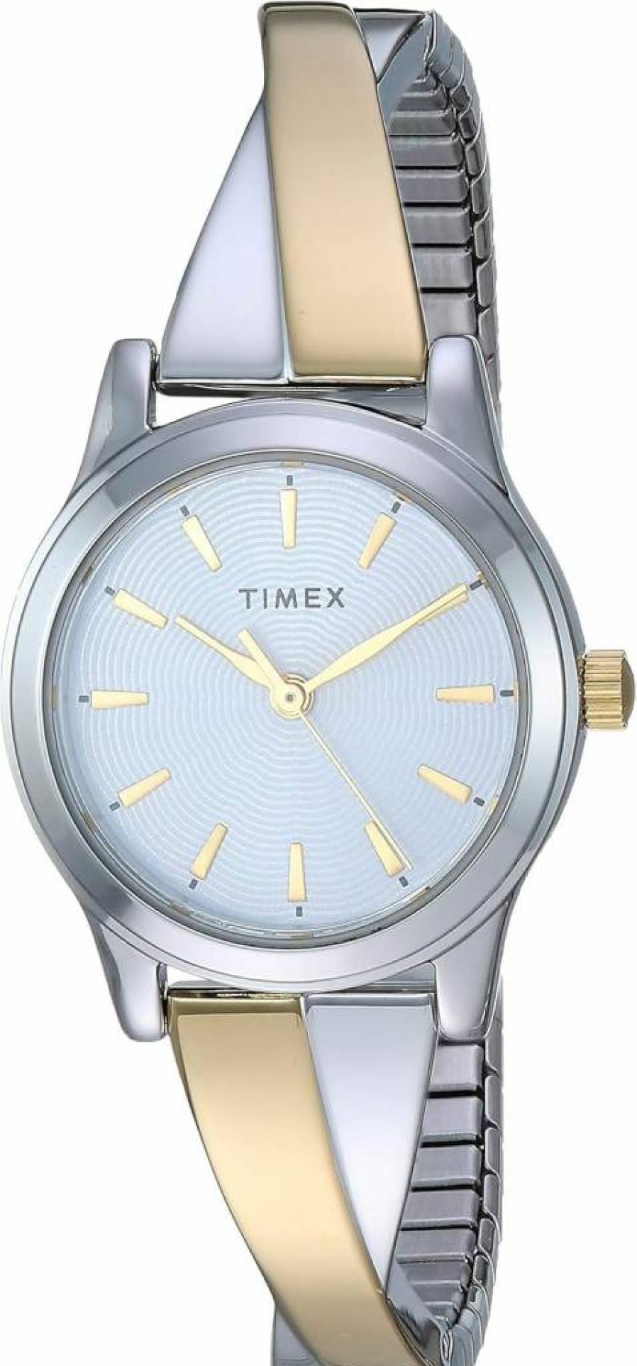 Timex Women's Crisscross Stretch Bangle Watch - 25mm Stainless Steel Fashion Timepiece