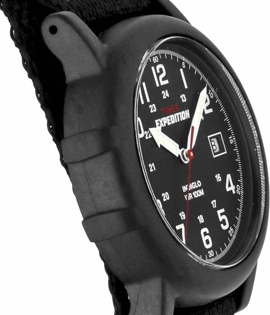 Timex Men's Expedition Camper Watch with Durable Nylon and Leather Strap