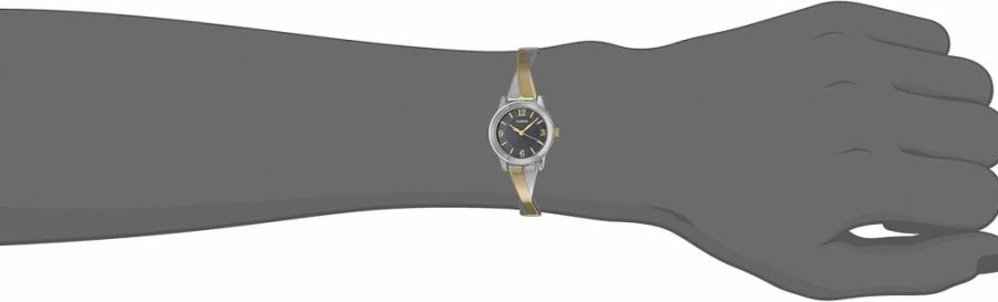 Timex Women's Crisscross Stretch Bangle Watch - 25mm Stainless Steel Fashion Timepiece