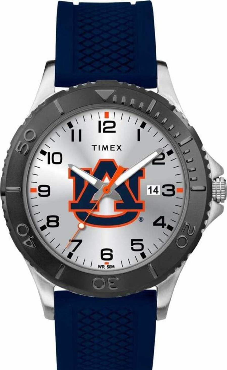 Timex Tribute Men's 42mm Auburn Tigers Collegiate Watch with Navy Blue Silicone Strap