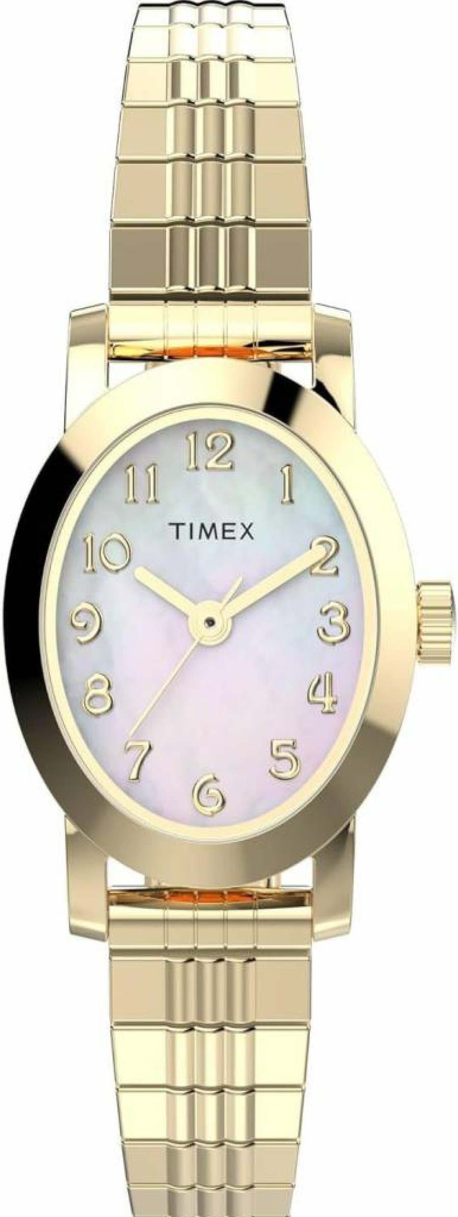 Timex Women's Cavatina Gold-Tone Watch with Pearl Dial - Stylish & Elegant Wristwatch