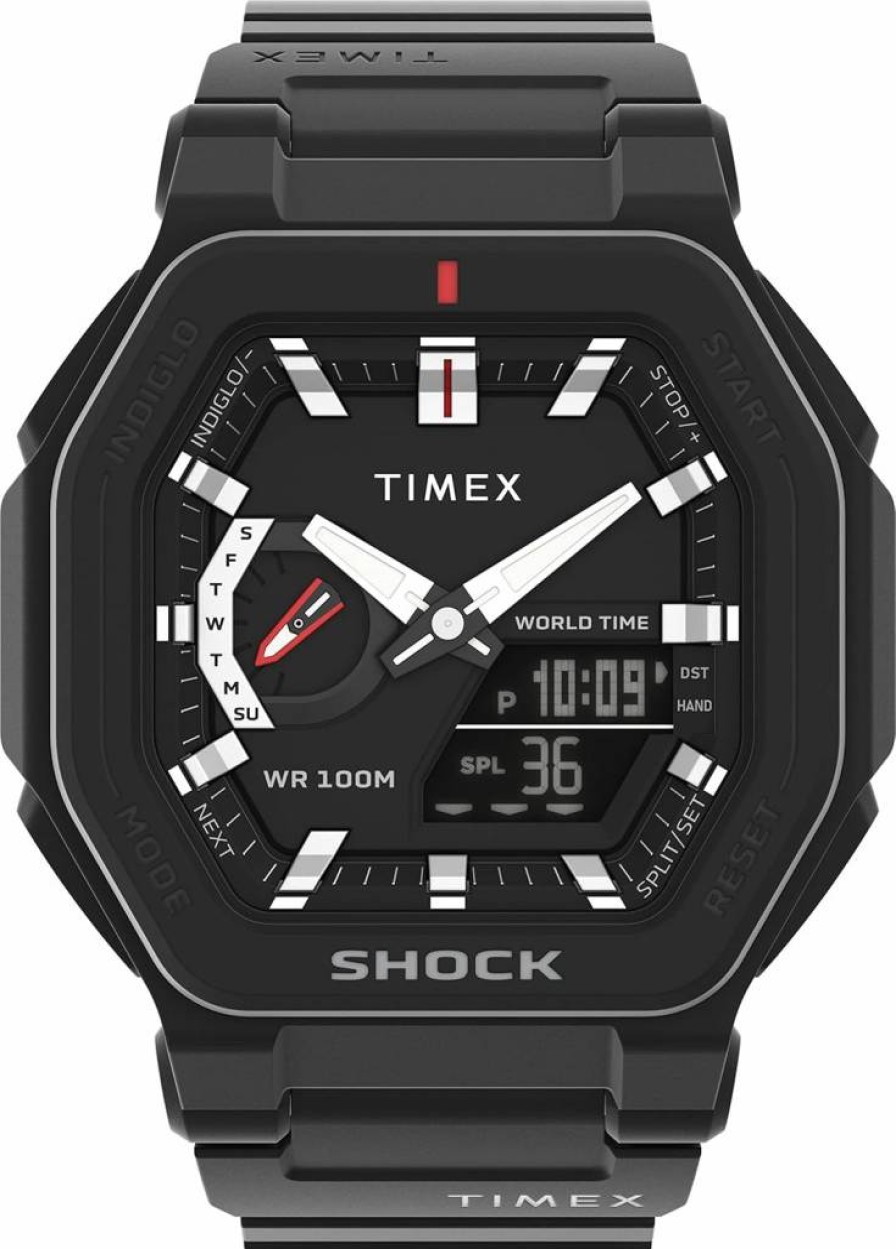 Timex Men's Command Encounter 54mm Stainless Steel Casual Watch with Indiglo Night Light