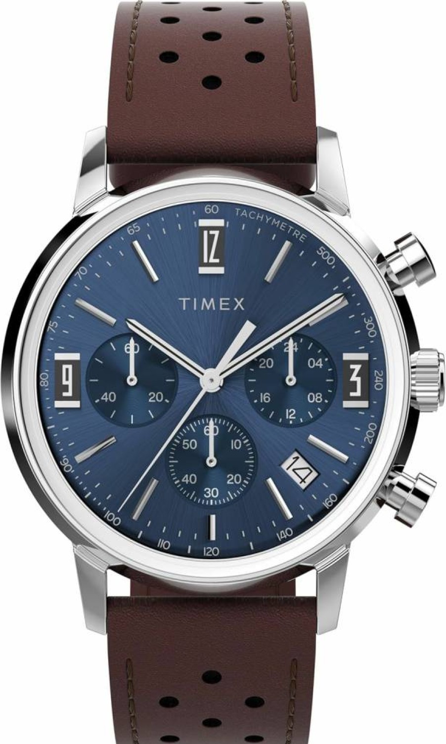 Timex Marlin Chronograph 40mm Men's Watch with Tachymeter, Retro Style, 50M Water Resistant, Analog Wristwatch