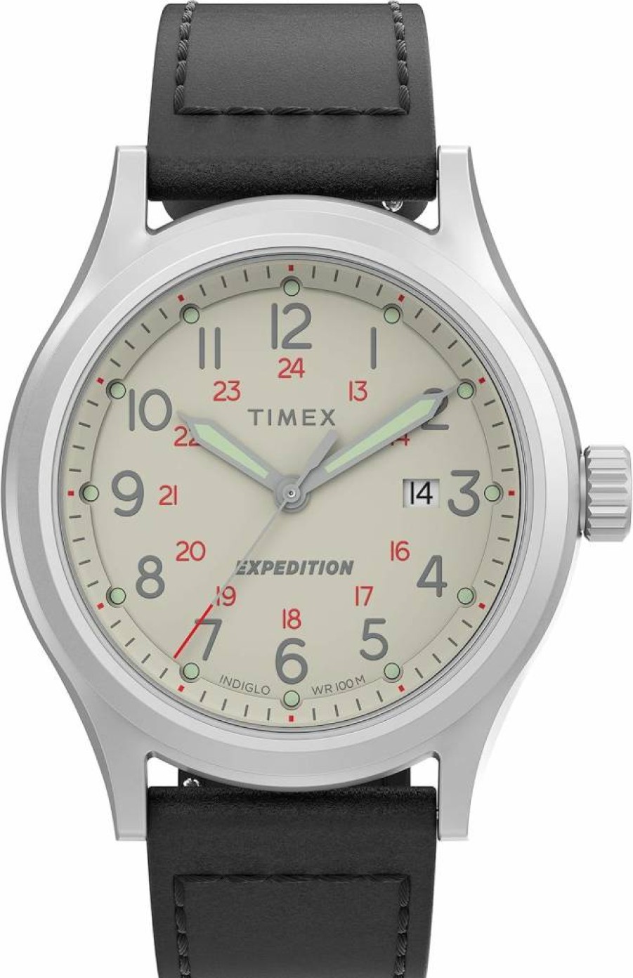 Timex Men's Expedition North Sierra 40mm Green Dial Black Strap Silver-Tone Case Watch