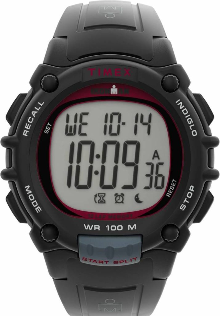 Timex Men's Ironman Triathlon Classic 10 44mm Digital Sports Watch with Resin Strap