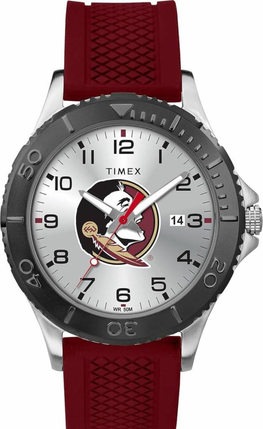 Timex Tribute Men's 42mm Collegiate Watch - Florida State Seminoles Edition with Crimson Silicone Strap