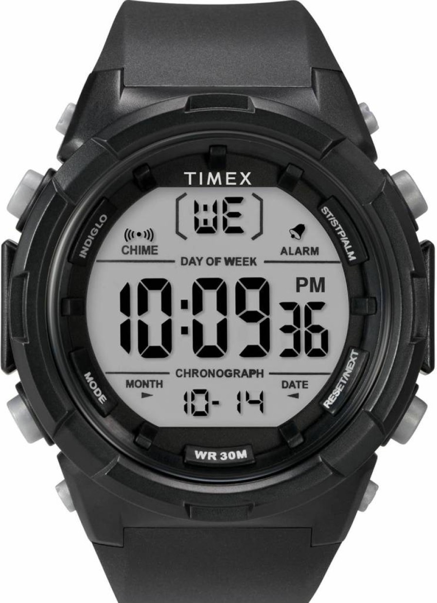 Timex Unisex Digital Watch with 50mm Case - Water-Resistant, Durable Design for Men & Women
