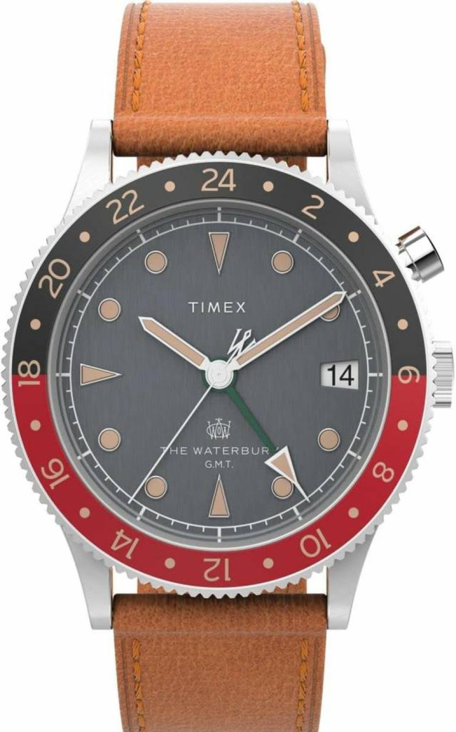 Timex Men's Waterbury Classic 39mm Stainless Steel Watch with Leather Strap