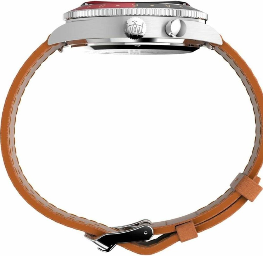 Timex Men's Waterbury Classic 39mm Stainless Steel Watch with Leather Strap