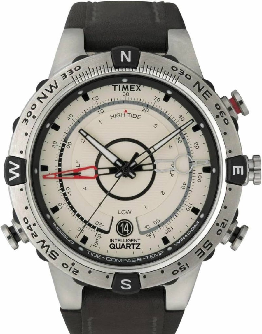 Timex Men's Tide-Temp-Compass Watch with Intelligent Quartz Movement and Silicone Strap
