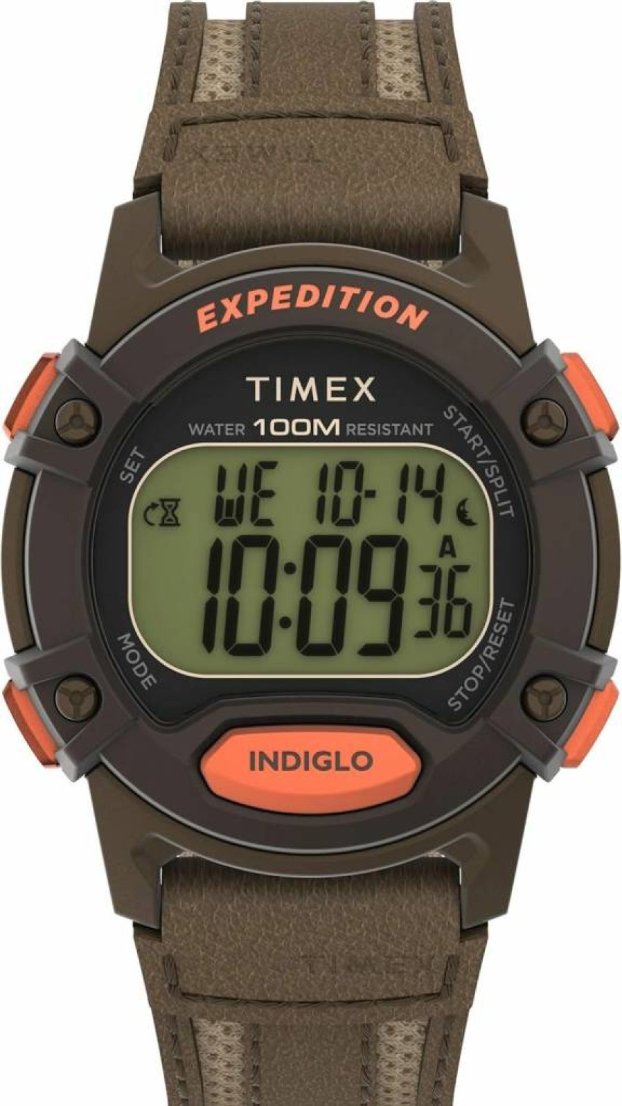 Timex Men's Expedition CAT5 Digital Watch - 41mm Green Case with Green Strap