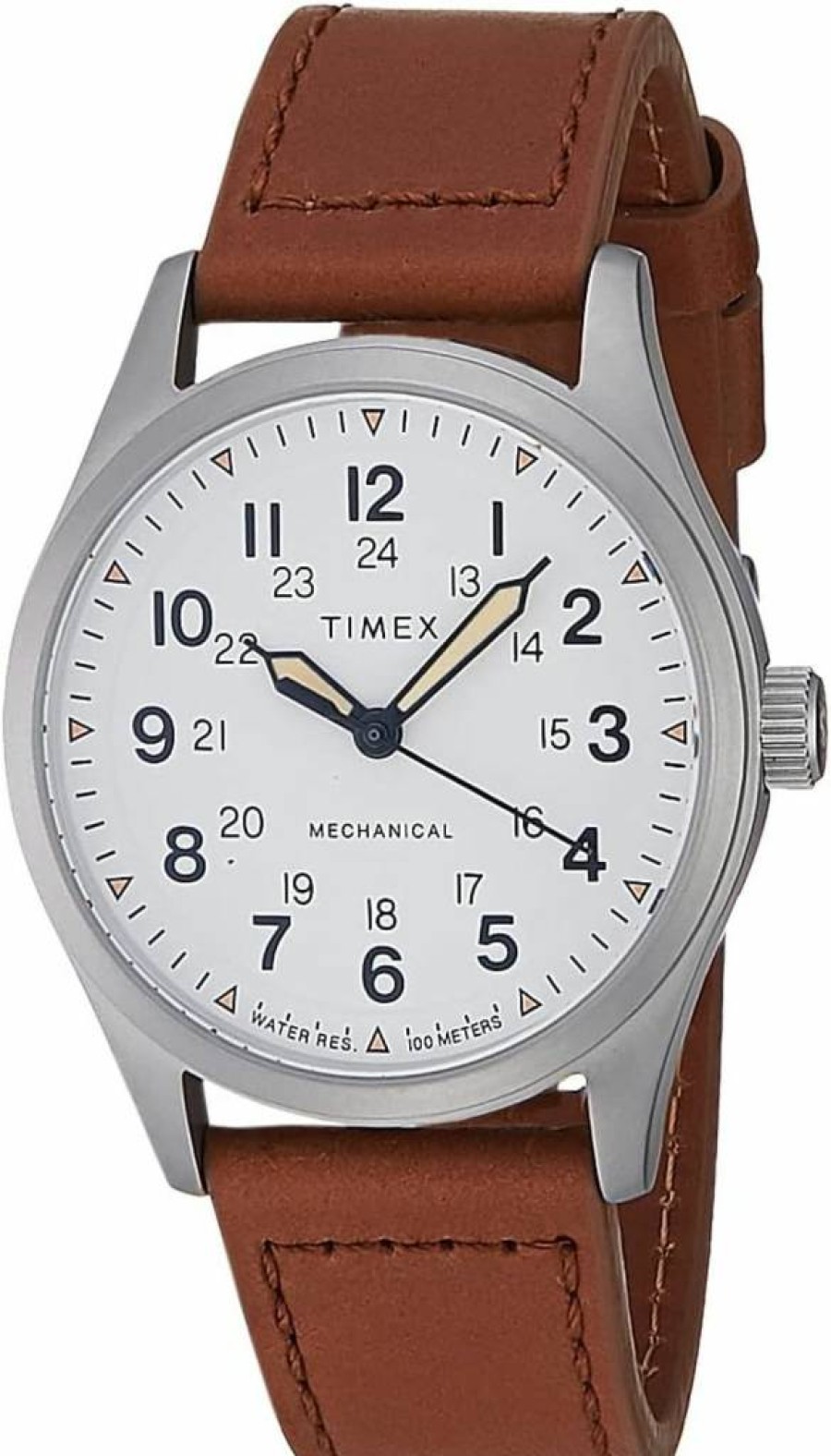 Timex Expedition North Field 38mm Mechanical Watch with Eco-Friendly Leather Strap