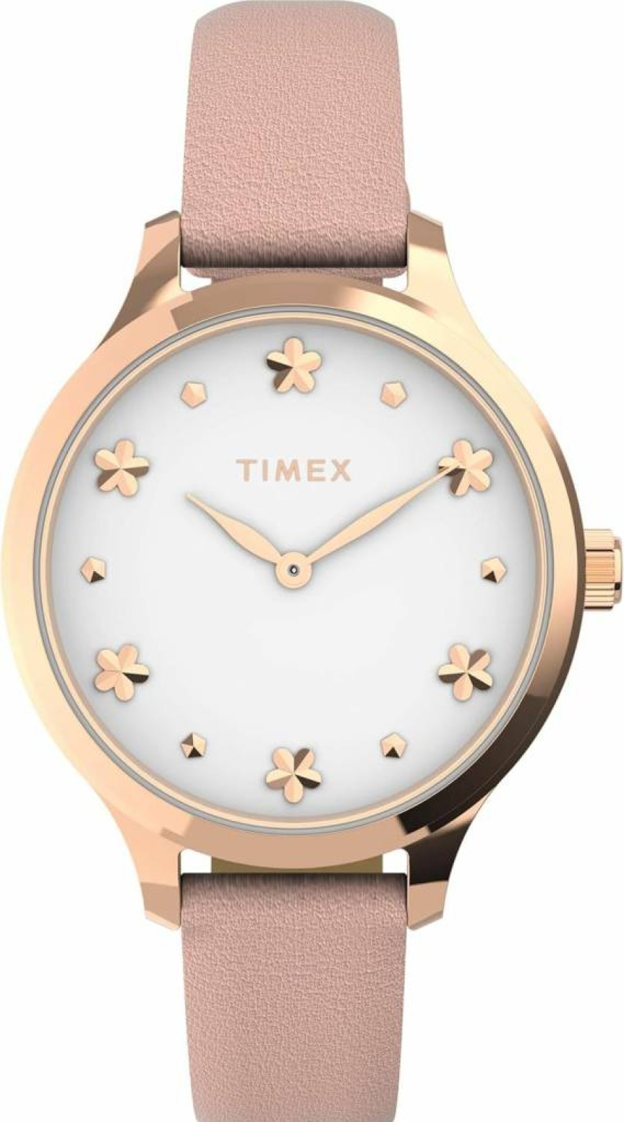 Timex Women's Peyton 36mm Stainless Steel Casual Watch with Leather Strap