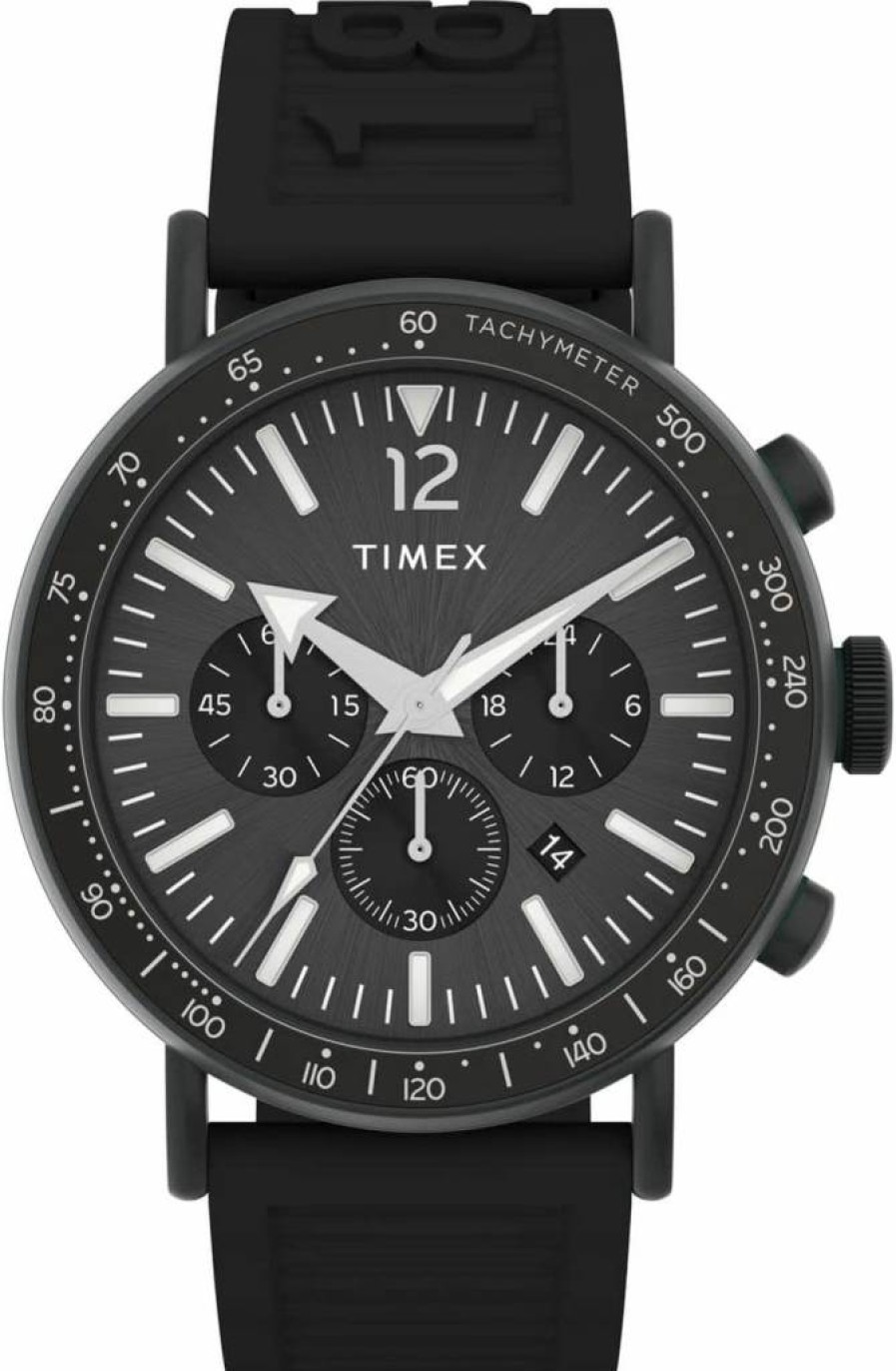 Timex Men's Standard Diver 43mm Stainless Steel Waterproof Watch with Date Function