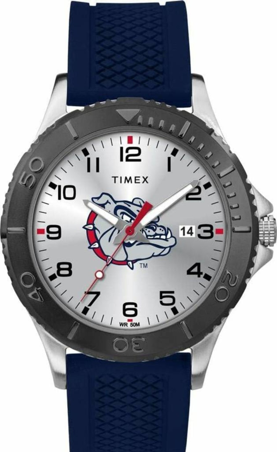 Timex Tribute Men's 42mm Gonzaga Bulldogs Navy Silicone Strap Watch