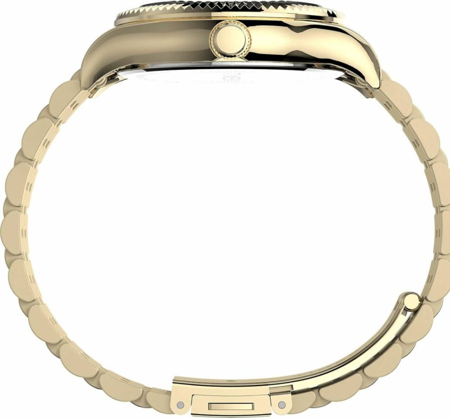 Timex Women's Waterbury Legacy 34mm Stainless Steel Watch with Leather Strap