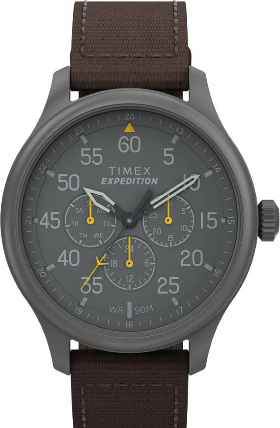 Timex Expedition Field Chronograph 43mm Men's Watch with Indiglo Backlight, Adjustable Strap, 100M Water Resistance for Outdoor Activities