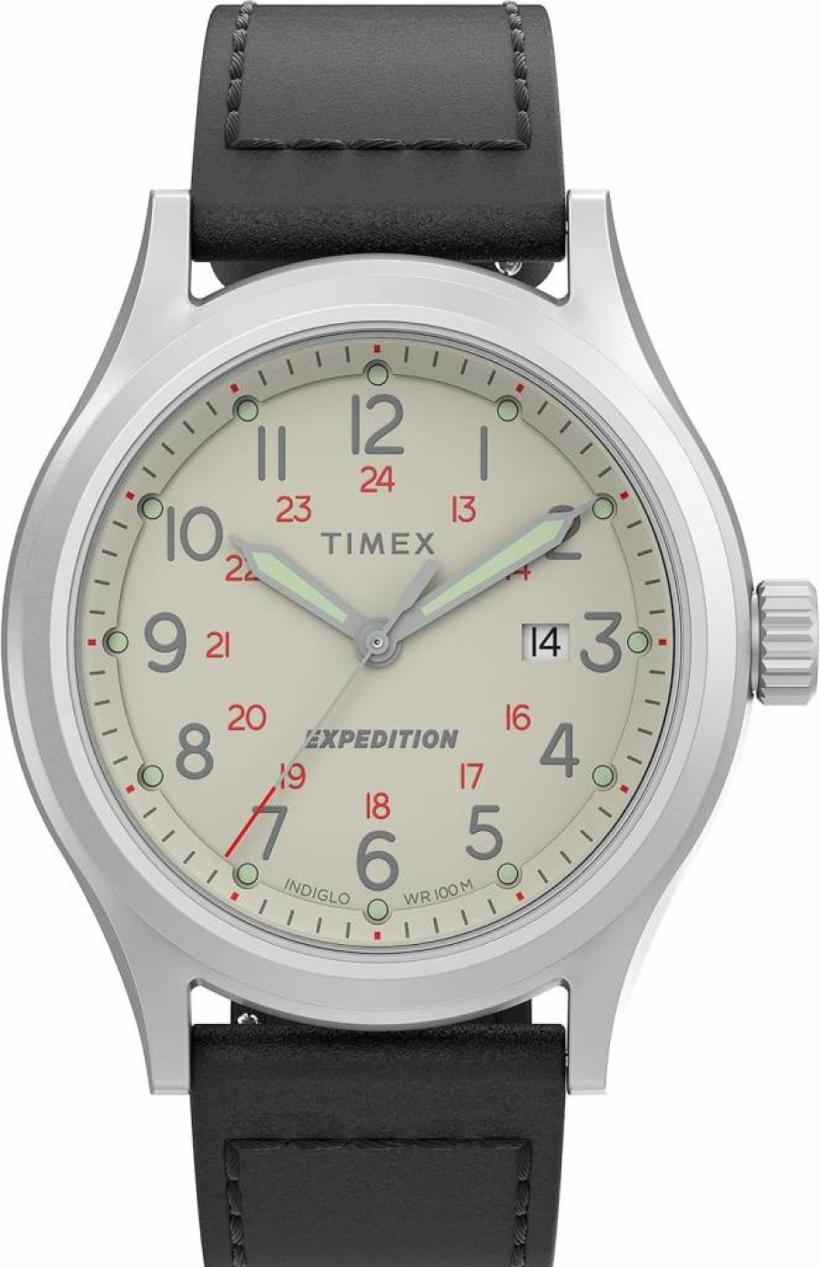 Timex Men's Expedition North Sierra 40mm Green Dial Black Strap Silver-Tone Case Watch