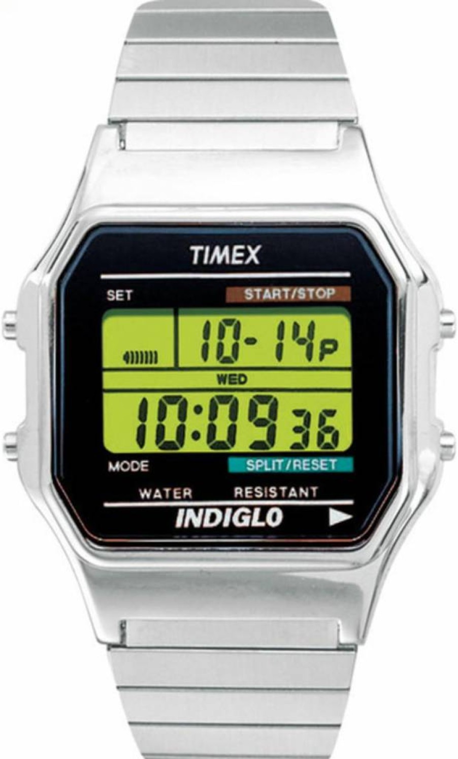 Timex Men's Classic 34mm Digital Watch with Alarm and Indiglo Light
