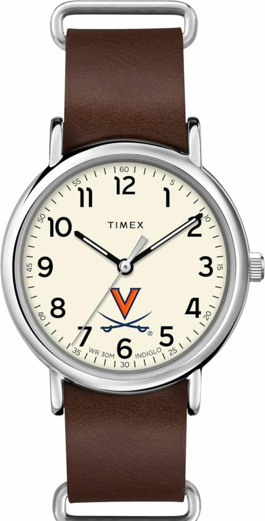 Timex Tribute Men's 40mm Weekender Quartz Watch with Leather Strap – Collegiate Style
